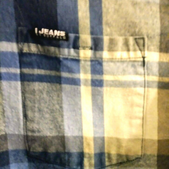 I Jeans by Buffalo Flannel Mens Button Front Shirt - Picture 3 of 8